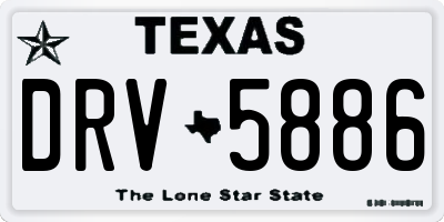 TX license plate DRV5886