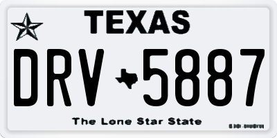 TX license plate DRV5887