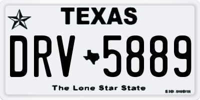 TX license plate DRV5889