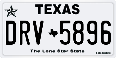 TX license plate DRV5896