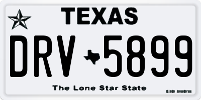 TX license plate DRV5899