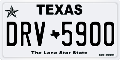 TX license plate DRV5900