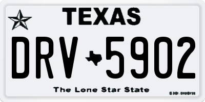 TX license plate DRV5902