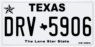 TX license plate DRV5906