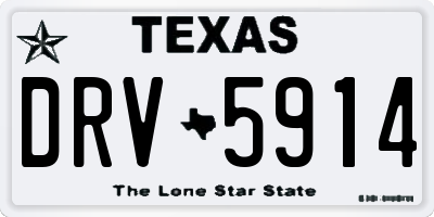 TX license plate DRV5914