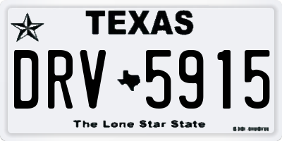 TX license plate DRV5915