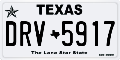 TX license plate DRV5917