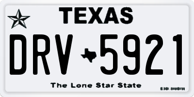 TX license plate DRV5921