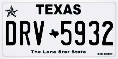 TX license plate DRV5932