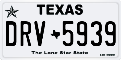 TX license plate DRV5939