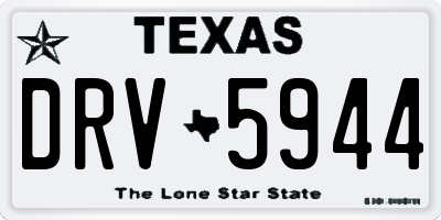 TX license plate DRV5944