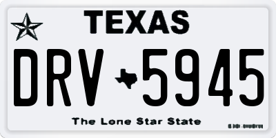 TX license plate DRV5945