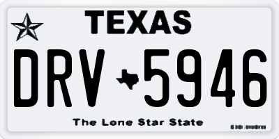 TX license plate DRV5946