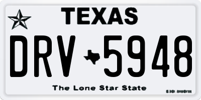 TX license plate DRV5948