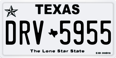 TX license plate DRV5955