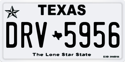 TX license plate DRV5956