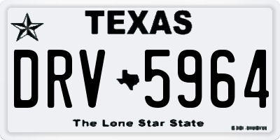 TX license plate DRV5964