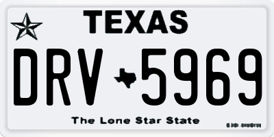 TX license plate DRV5969