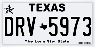 TX license plate DRV5973