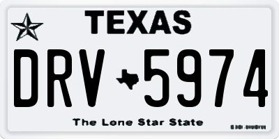 TX license plate DRV5974