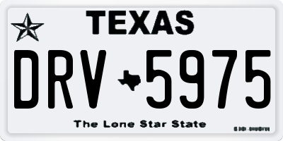 TX license plate DRV5975