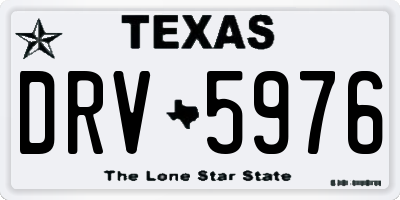 TX license plate DRV5976