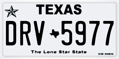 TX license plate DRV5977