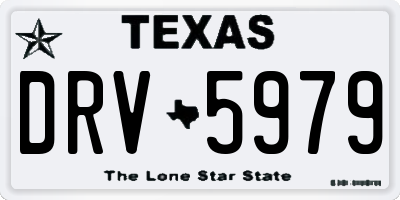 TX license plate DRV5979