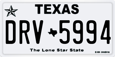 TX license plate DRV5994