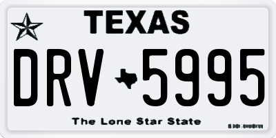 TX license plate DRV5995