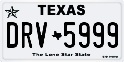 TX license plate DRV5999