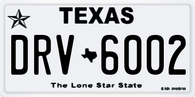 TX license plate DRV6002