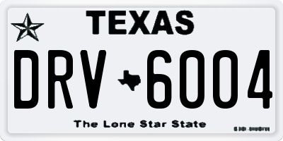 TX license plate DRV6004