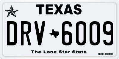 TX license plate DRV6009