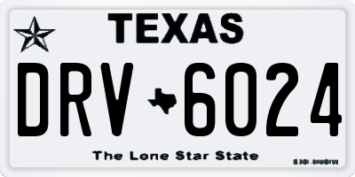 TX license plate DRV6024