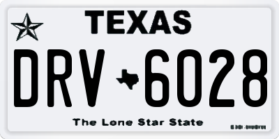 TX license plate DRV6028