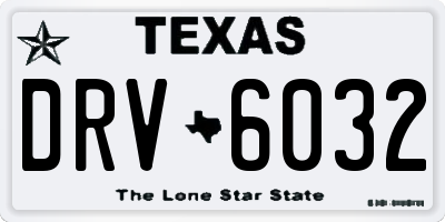 TX license plate DRV6032