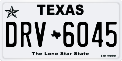 TX license plate DRV6045