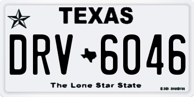 TX license plate DRV6046