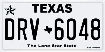 TX license plate DRV6048