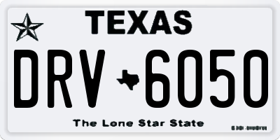 TX license plate DRV6050