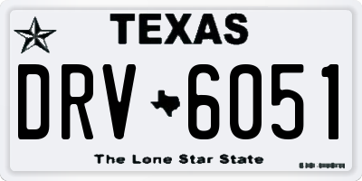 TX license plate DRV6051