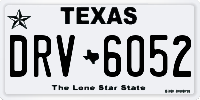 TX license plate DRV6052