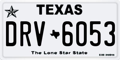 TX license plate DRV6053