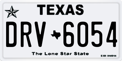 TX license plate DRV6054