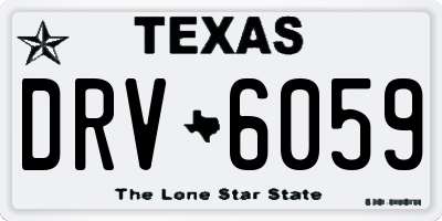 TX license plate DRV6059