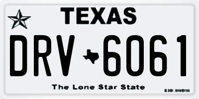 TX license plate DRV6061