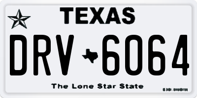 TX license plate DRV6064