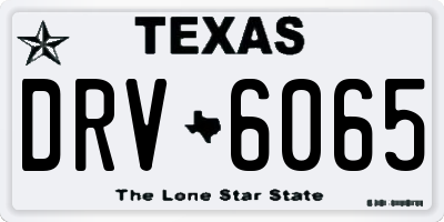 TX license plate DRV6065