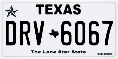TX license plate DRV6067